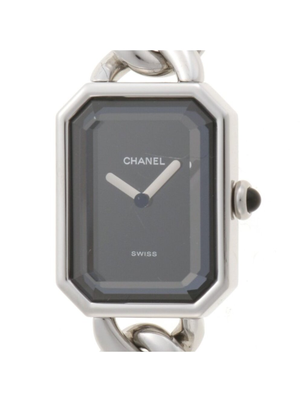 Chanel Premiere M Watch Stainless Steel Black Quartz